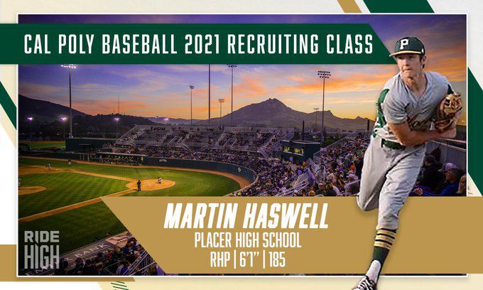 Martin Haswell, RHP, 6-0, 165, R/R, Auburn, Calif. (Placer High School)